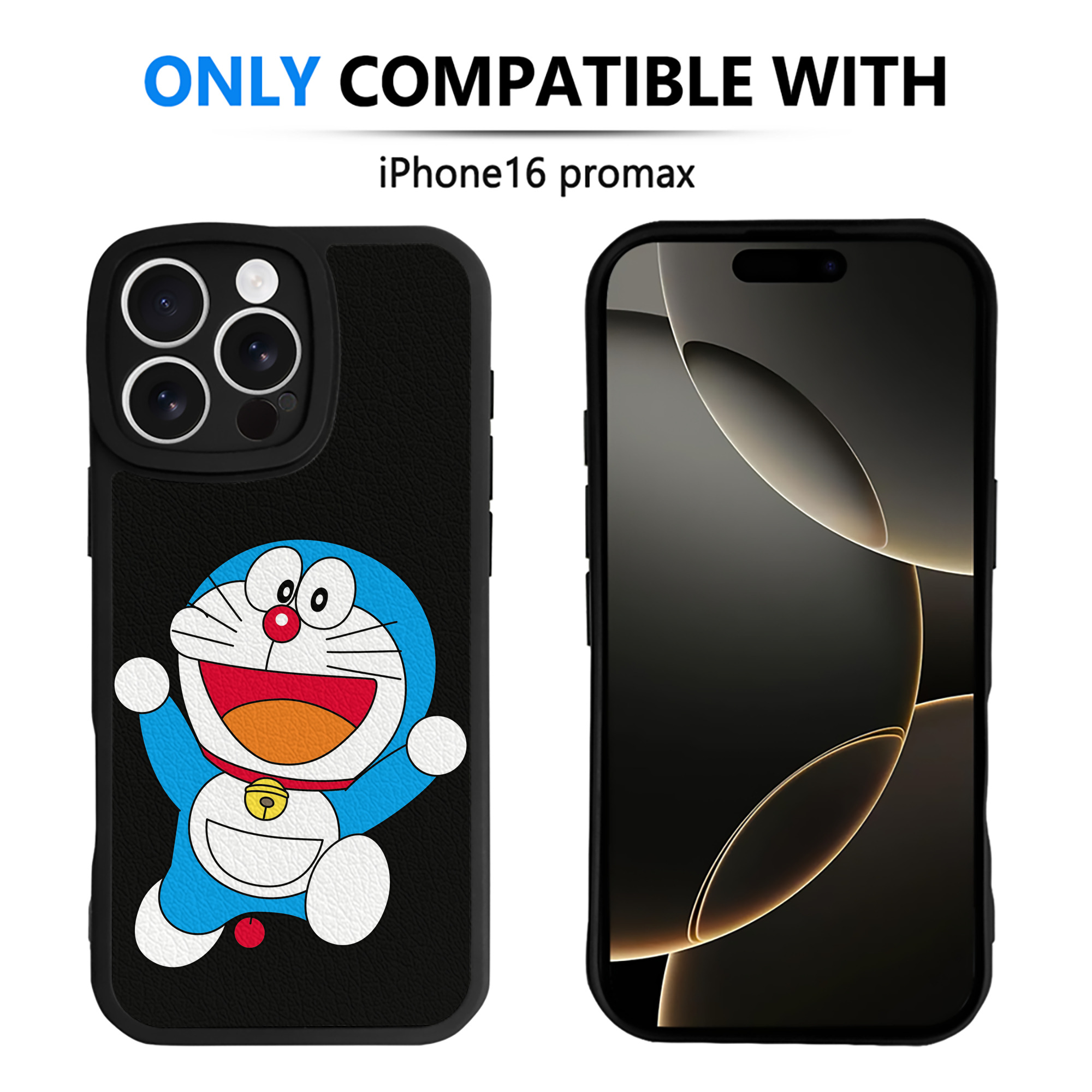（画像用） ドラえもん Doraemon 【iPhone 16シリーズ対応】シリコンスマホケース（レザー調） 材質：シリコン